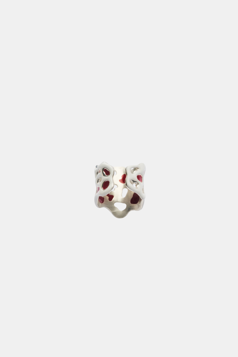 Ring 12.84 White And Red
