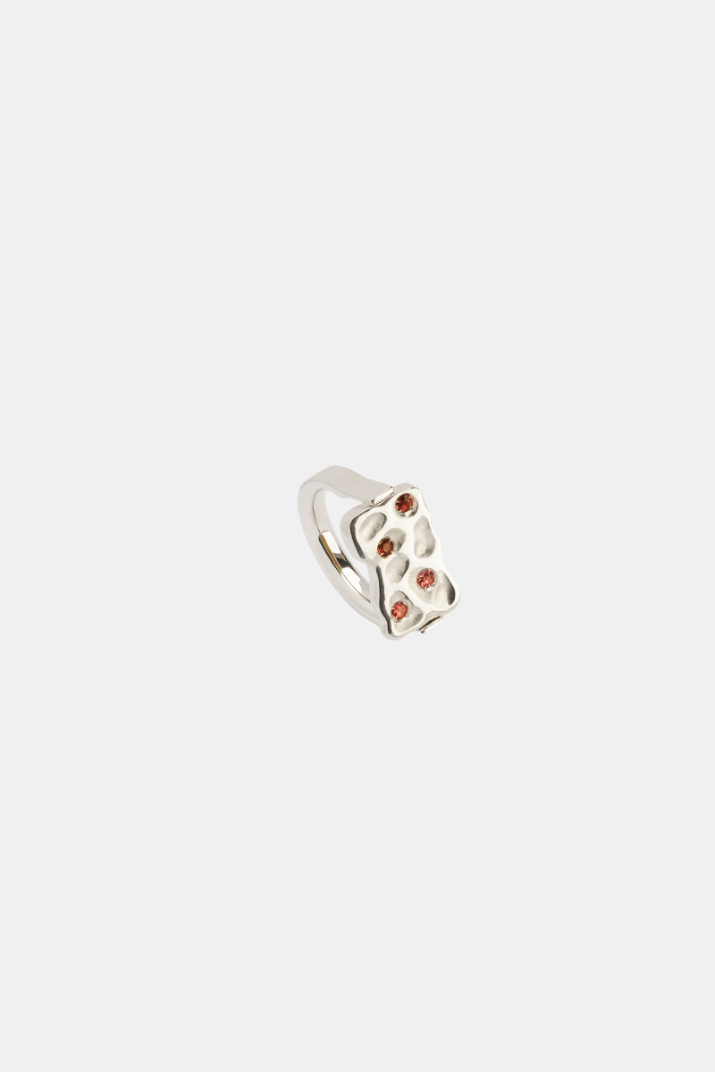 Duo Ring Drought Silver Green Multi