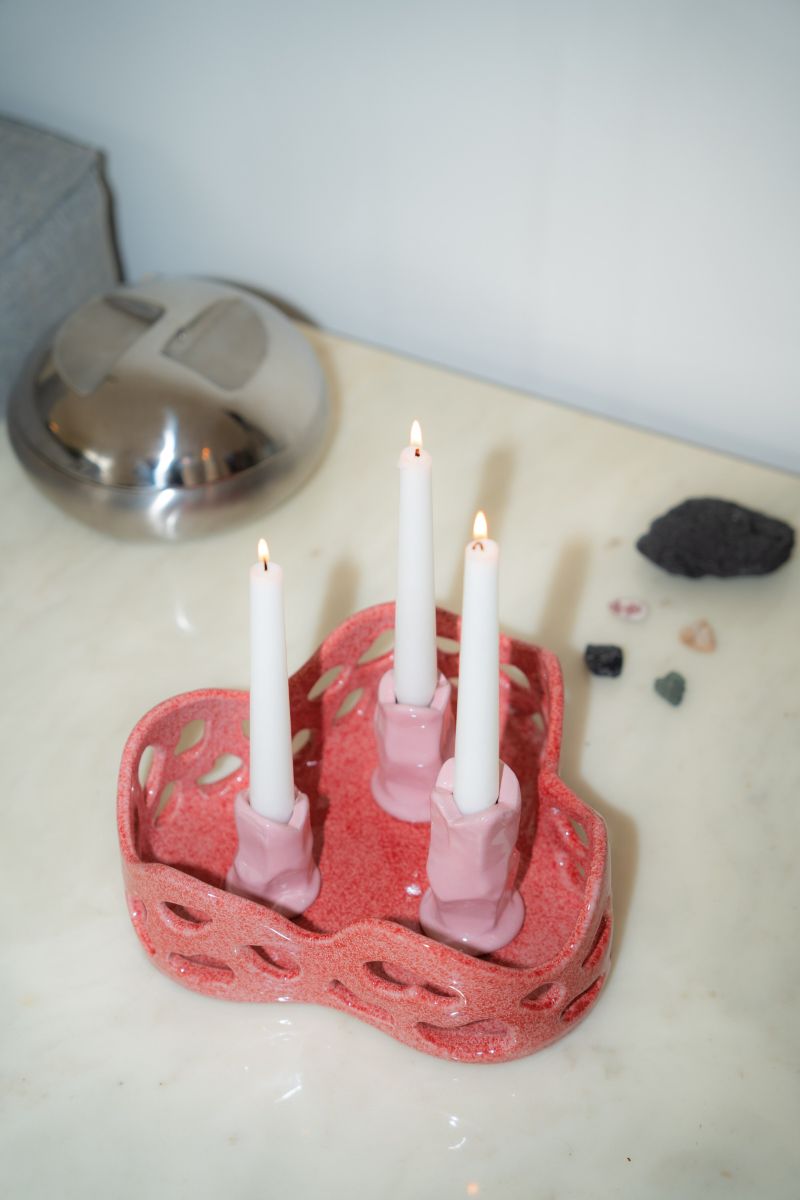 Siccità Candle Holder Pink