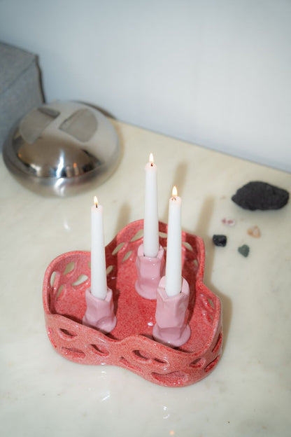 Siccità Candle Holder Pink