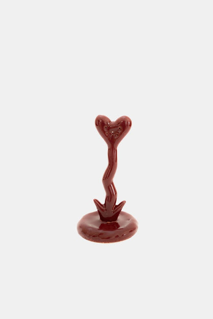 Burning Heart Incense Holder Bordeaux