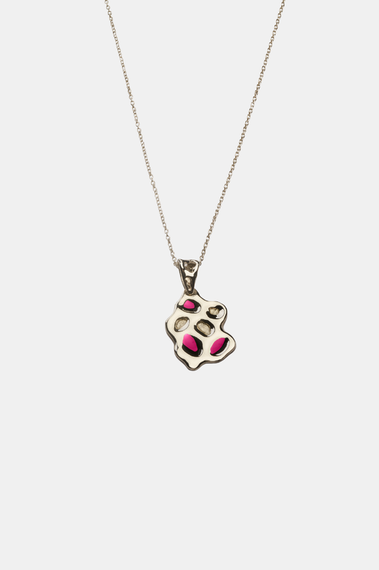 Pendant Drought 68 Fuchsia Silver