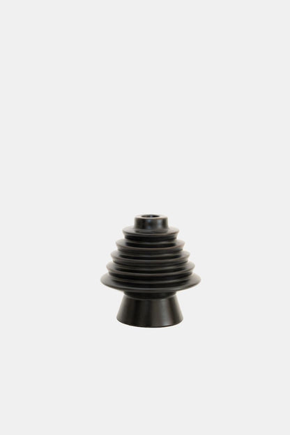 Round&Round Small Candle Holder Matte Black