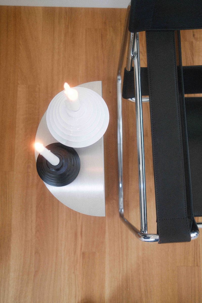 Round&Round Big Candle Holder White