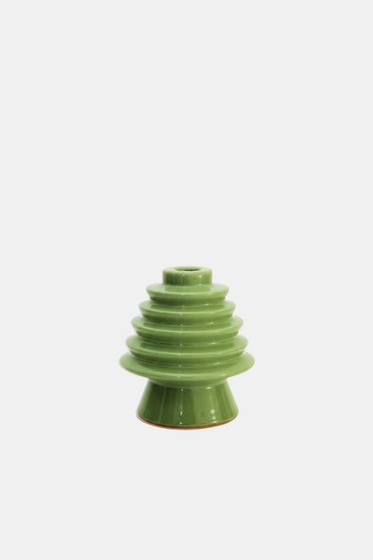 Round&Round Small Candle Holder Green