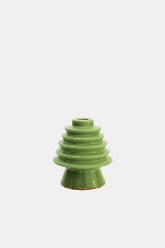 Round&Round Small Candle Holder Green