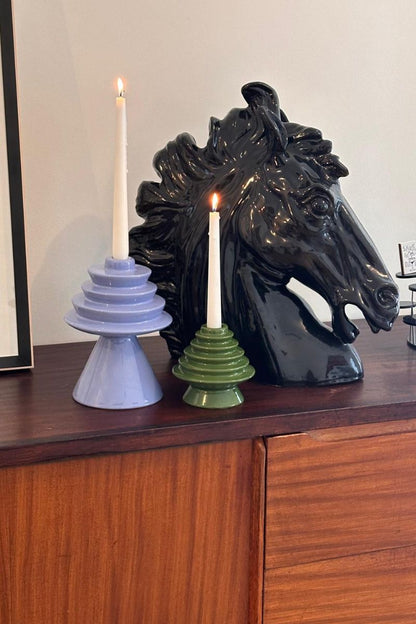 Round&Round Small Candle Holder Green