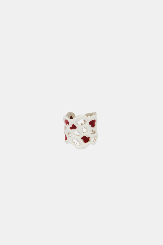 Ring 12.84 White And Red