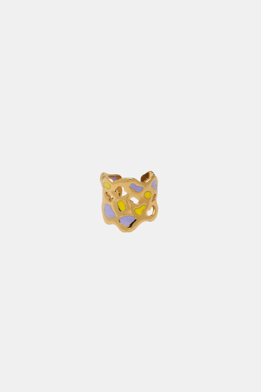 Ring 12.84 Lilac And Yellow