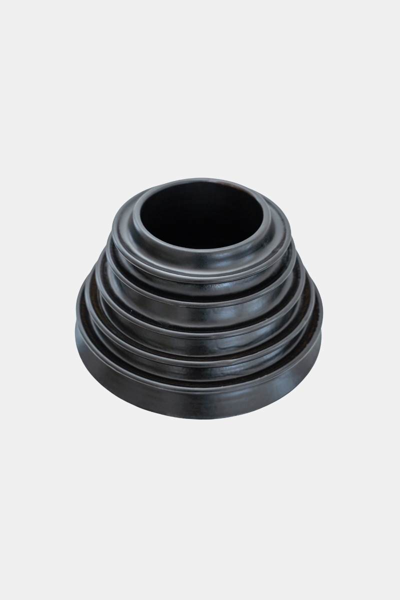 Spiral Vase Matt Black