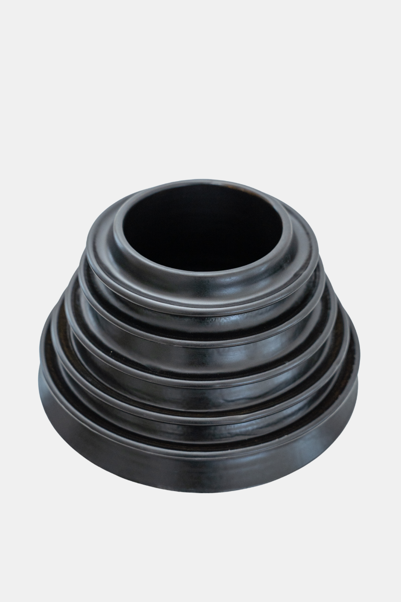 Spiral Vase Matt Black