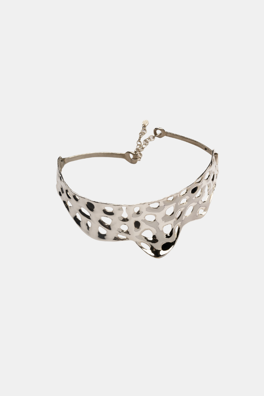 Choker 43.86 Silver And Black
