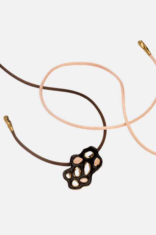 Necklace 24 Brown And Pink