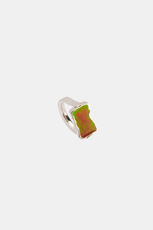 Duo Ring Drought Silver Green Multi