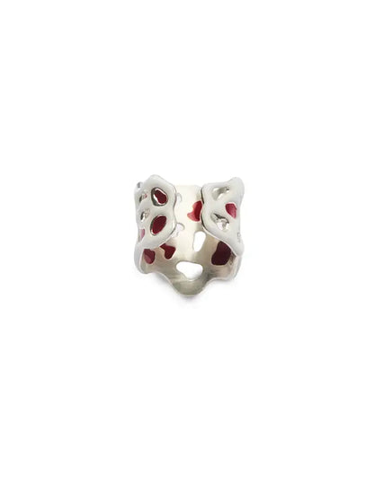 Ring 12.84 White And Red